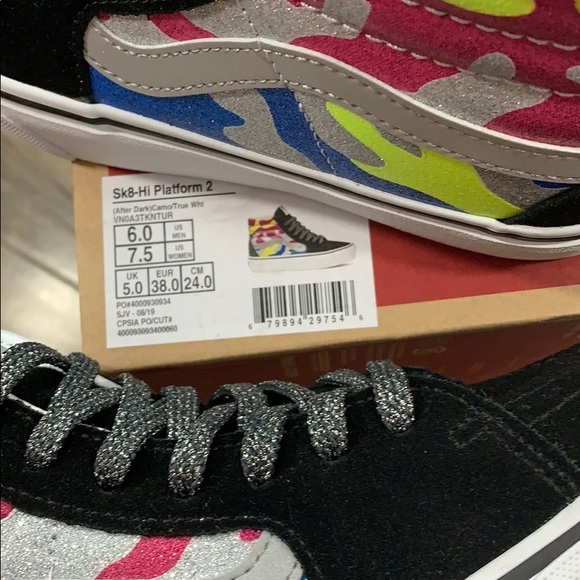 VANS Sk-8-HI PLATFORM 2 After Dark CAMO/Trwht men’ - Picture 7 of 16